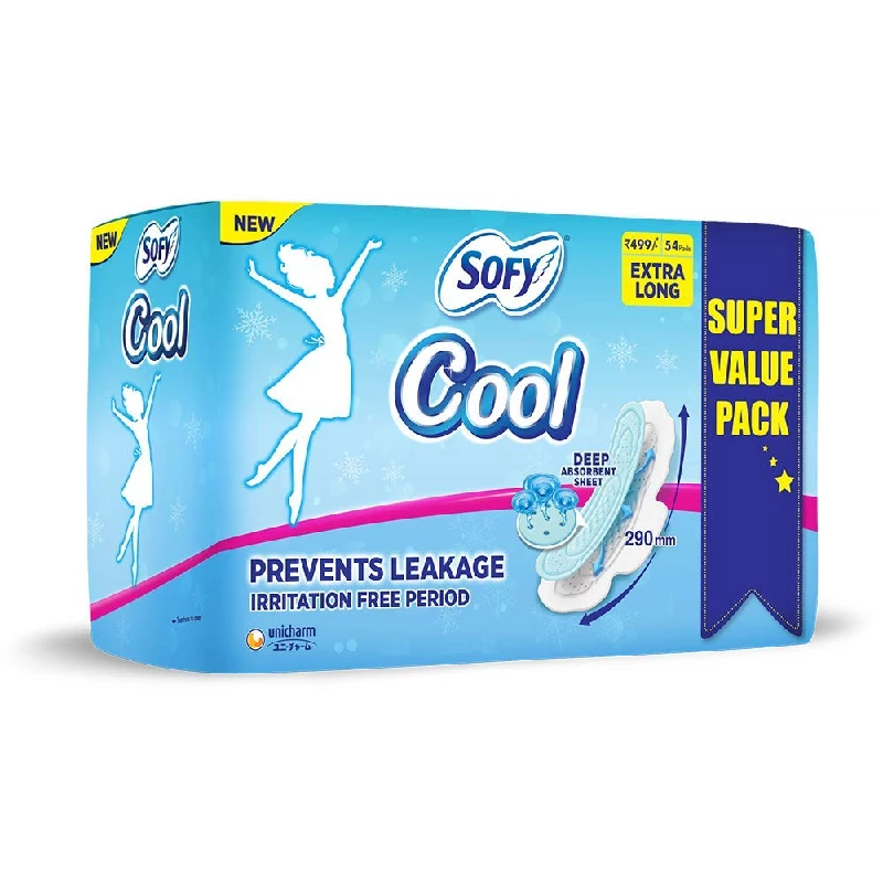 Sofy Cool freshness Extra Long Sanitary Pads, 54 Pads-4.webp